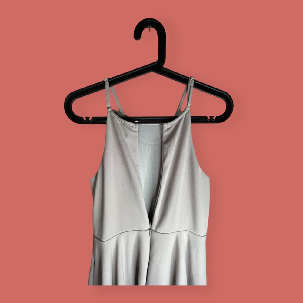 🩶 NWT LULU'S IRRESISTIBLE CHARM GREY MIDI A-LINE FIT & FLARE SZ S SOLD OUT - Picture 8 of 12